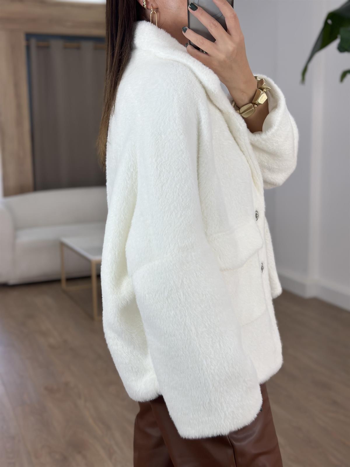 Premium Seri Cepli Oversize Kürk - Ekru