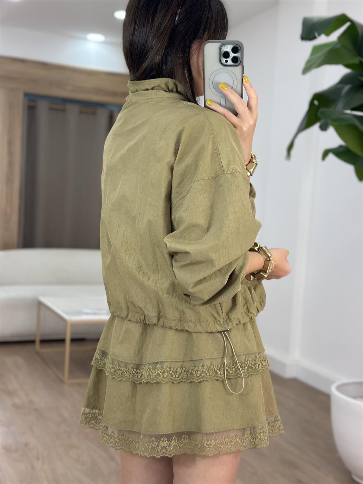 Premium Seri Dantel Detaylı Etek Ceket Takım