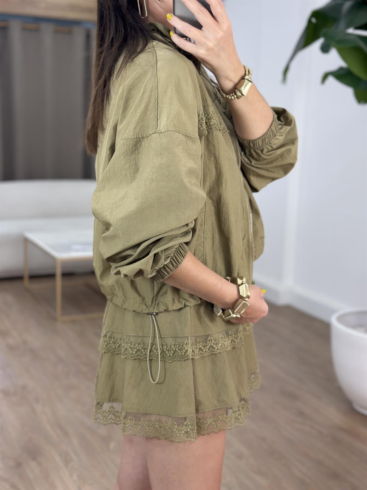 Premium Seri Dantel Detaylı Etek Ceket Takım