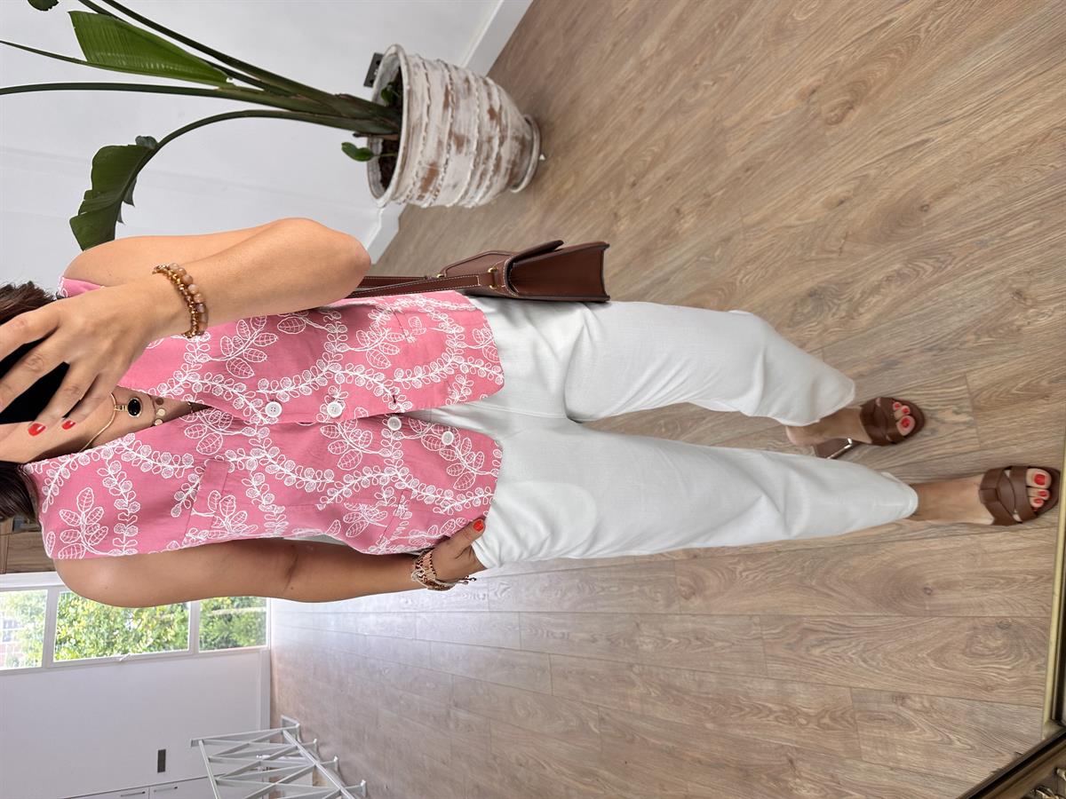 Premium Seri Fisto Yelek-Pembe