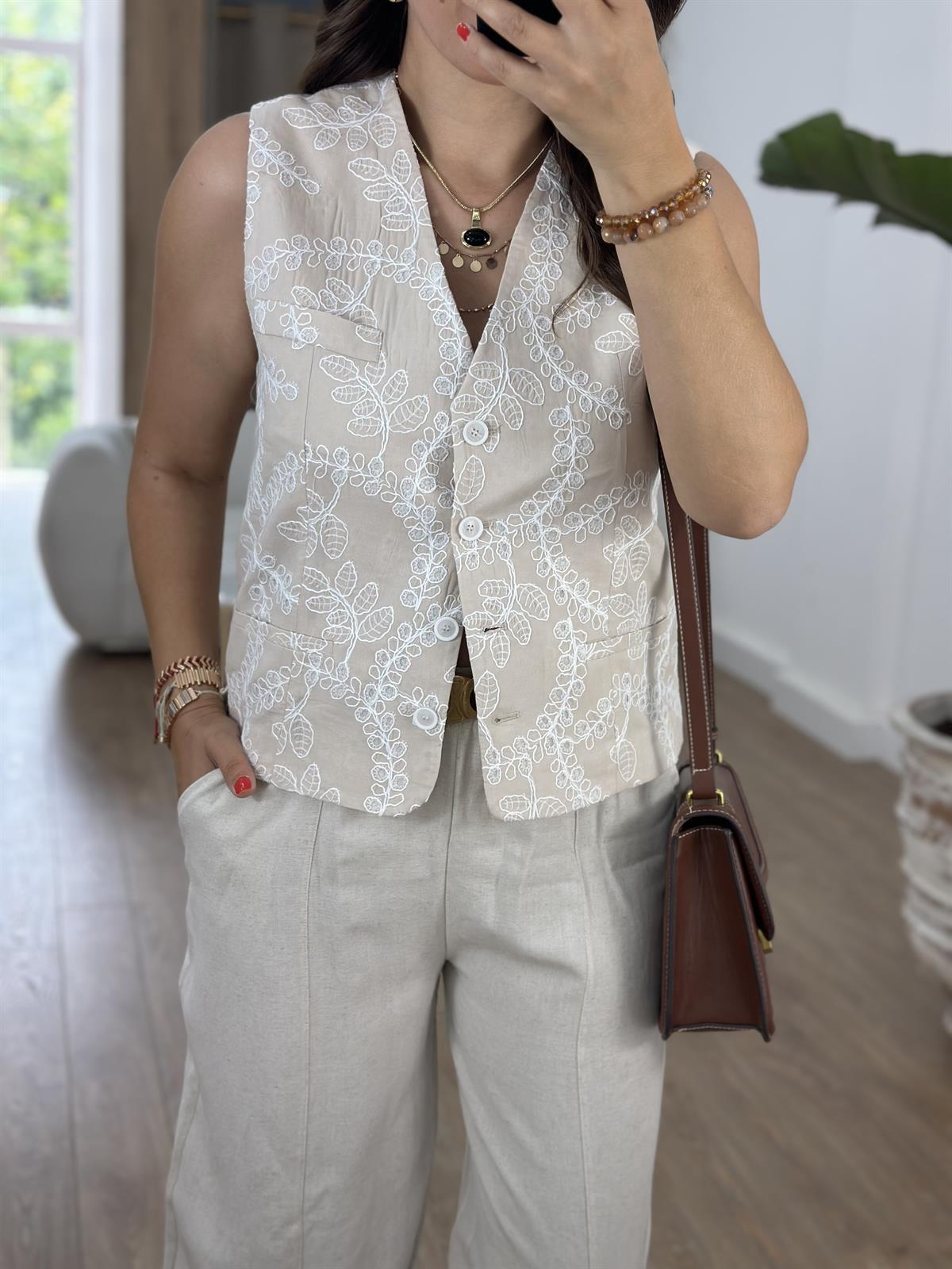 Premium Seri Fisto Yelek-Vizon