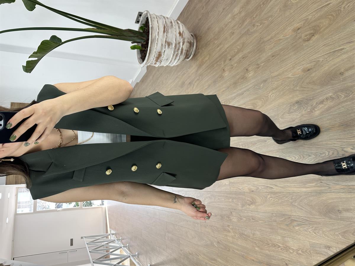 Premium Seri Şort Etekli Takım-Haki