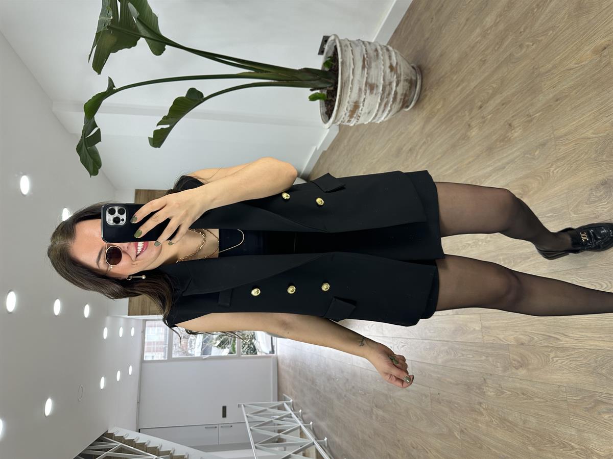 Premium Seri Şort Etekli Takım-Siyah