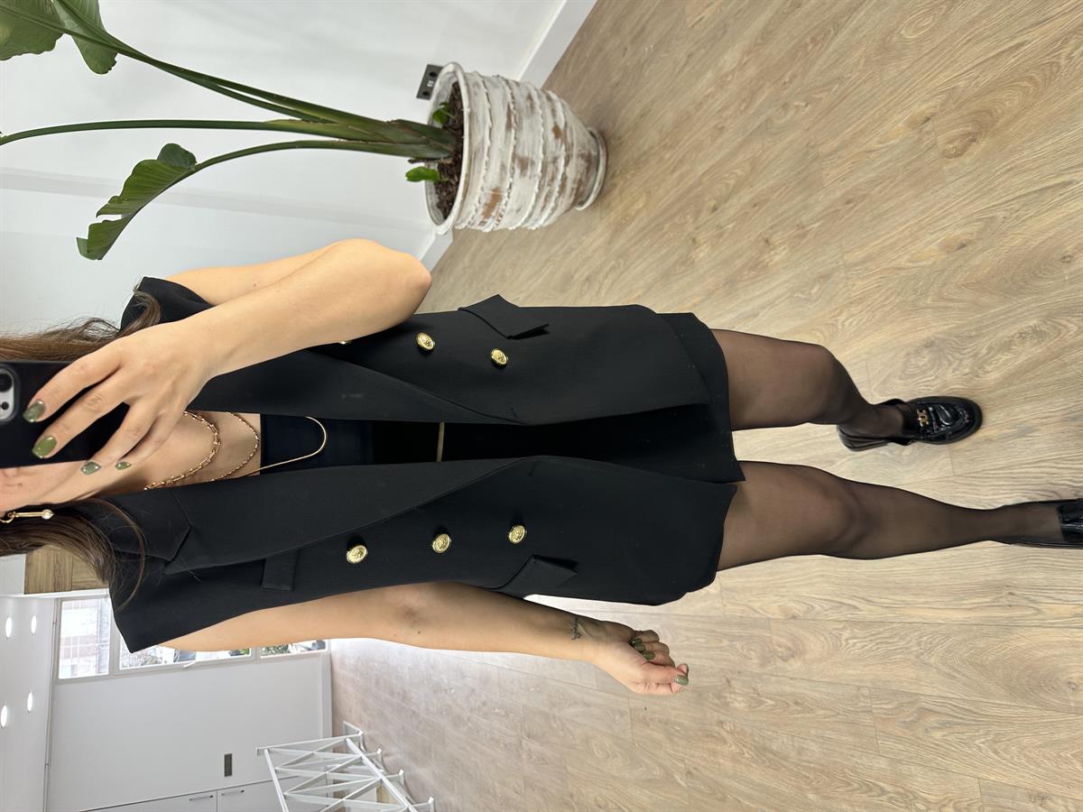 Premium Seri Şort Etekli Takım-Siyah