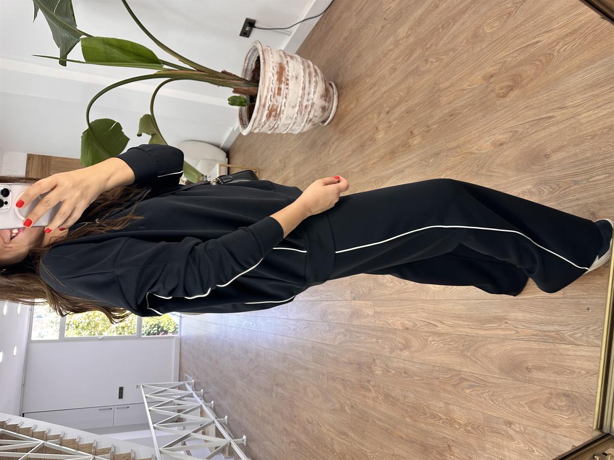 Premuim Seri Biyeli Modal Takım - Siyah 