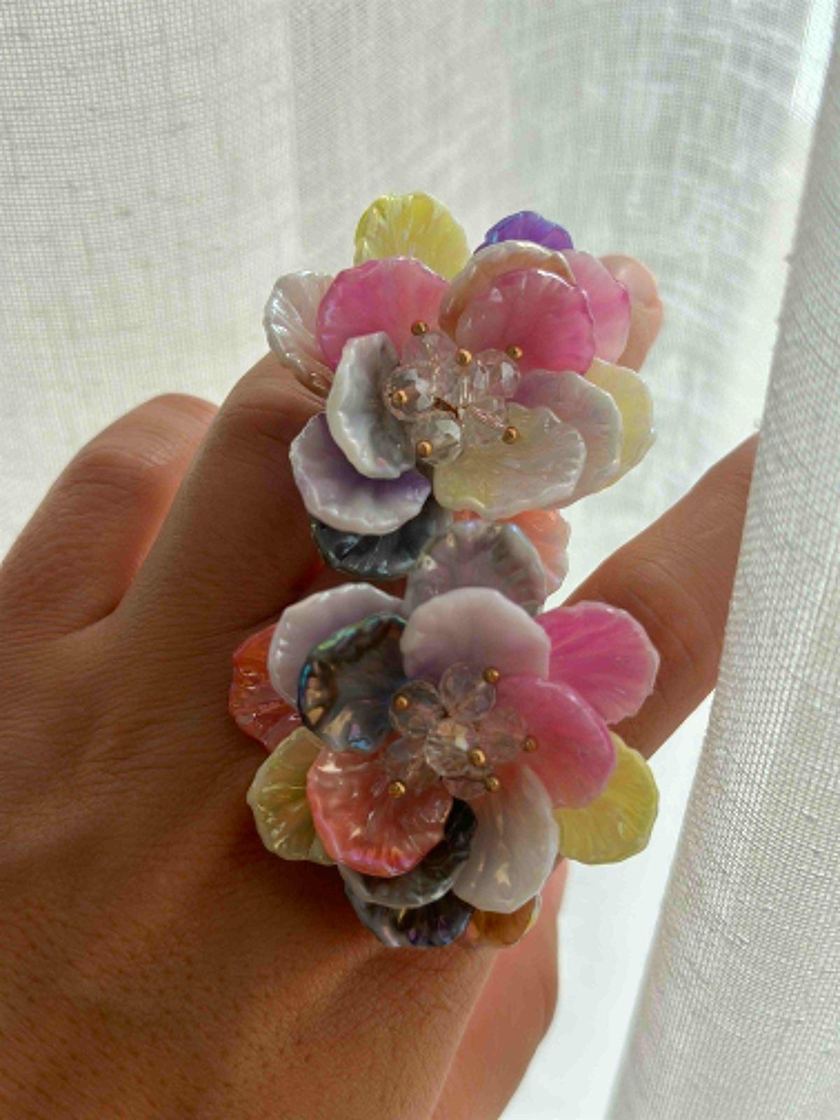 Renkli Çiçek Tasarım Küpe