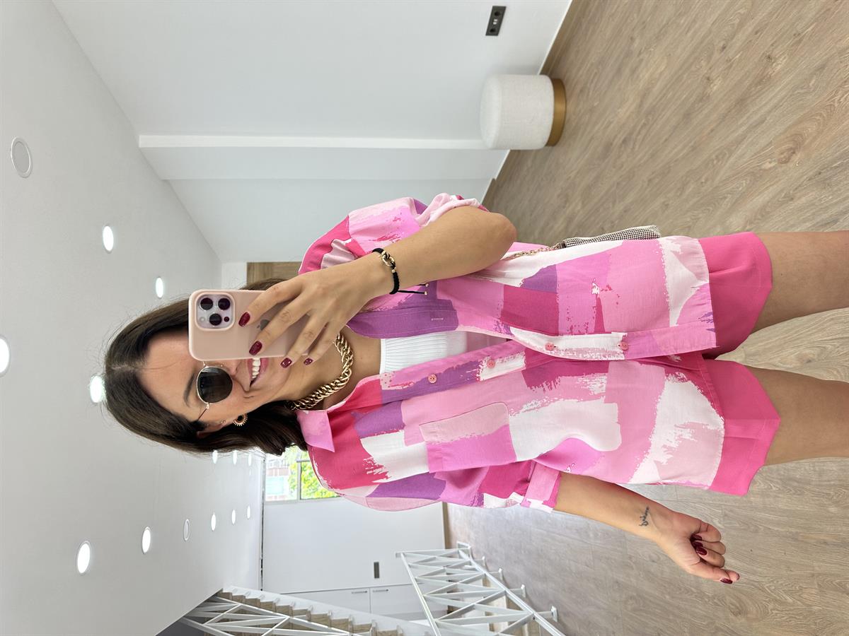 Renkli Salaş Tnsel Gömlek