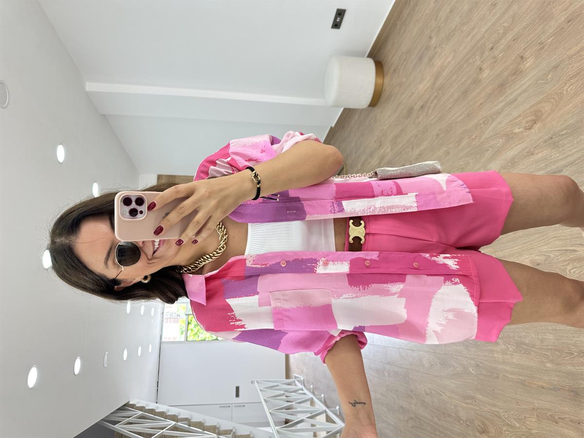 Renkli Salaş Tnsel Gömlek