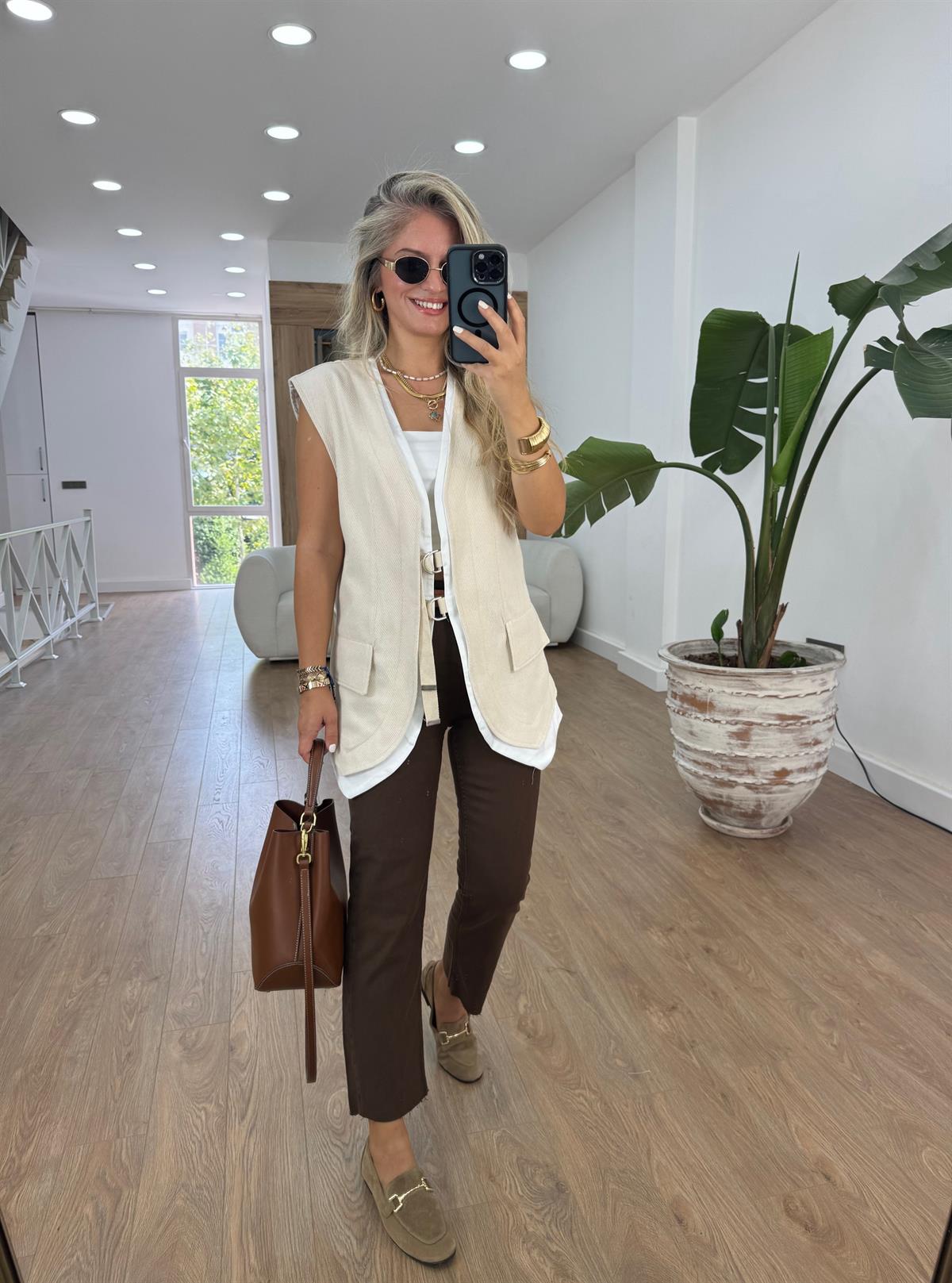 Rozafin Garnili Yelek