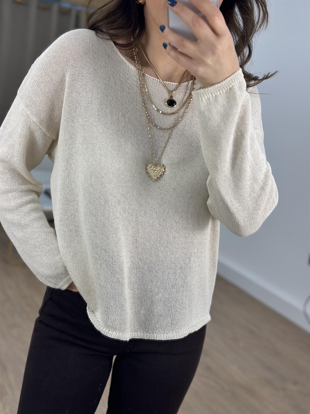 Salaş Merserize Triko - Ekru