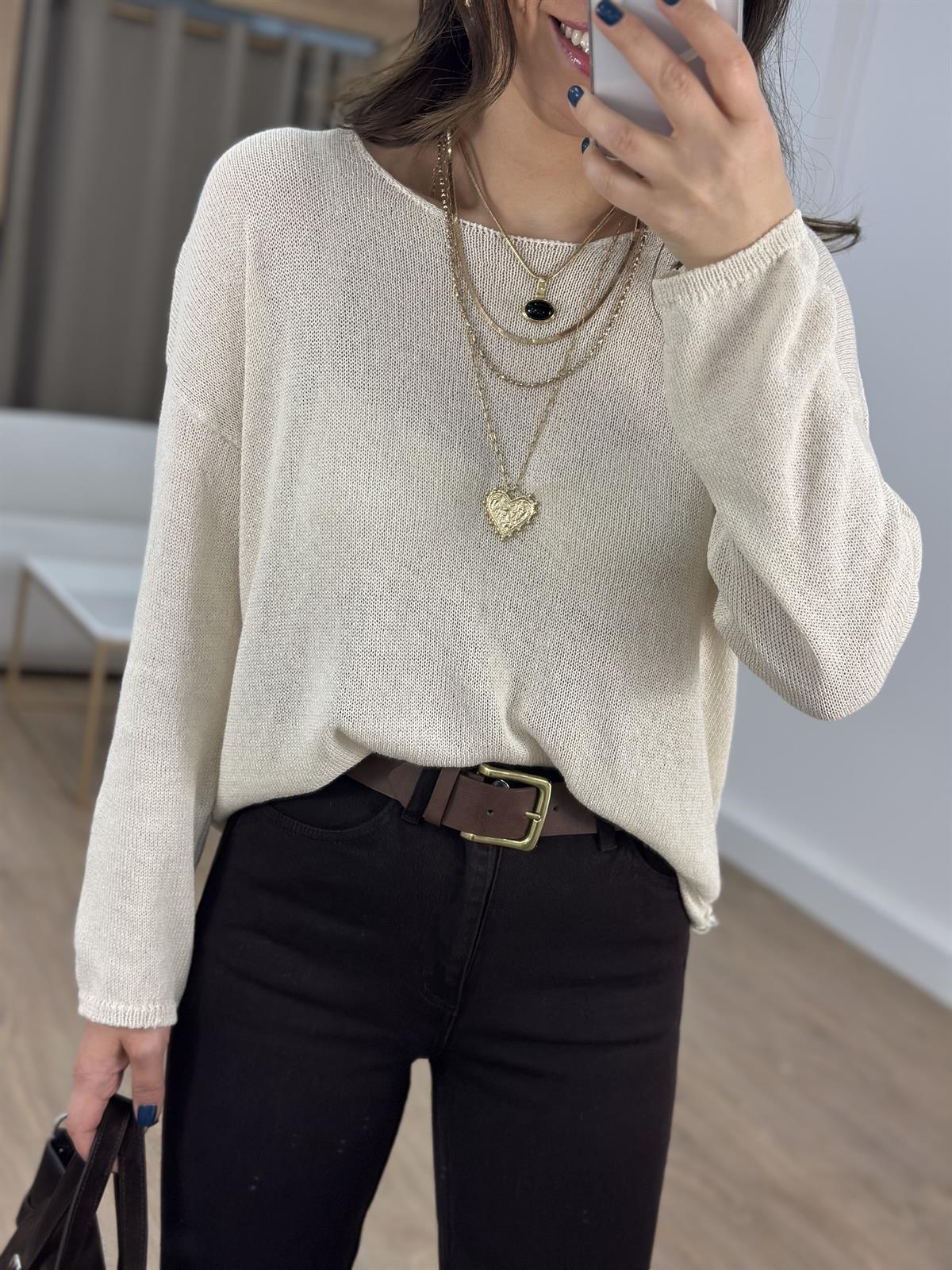 Salaş Merserize Triko - Ekru