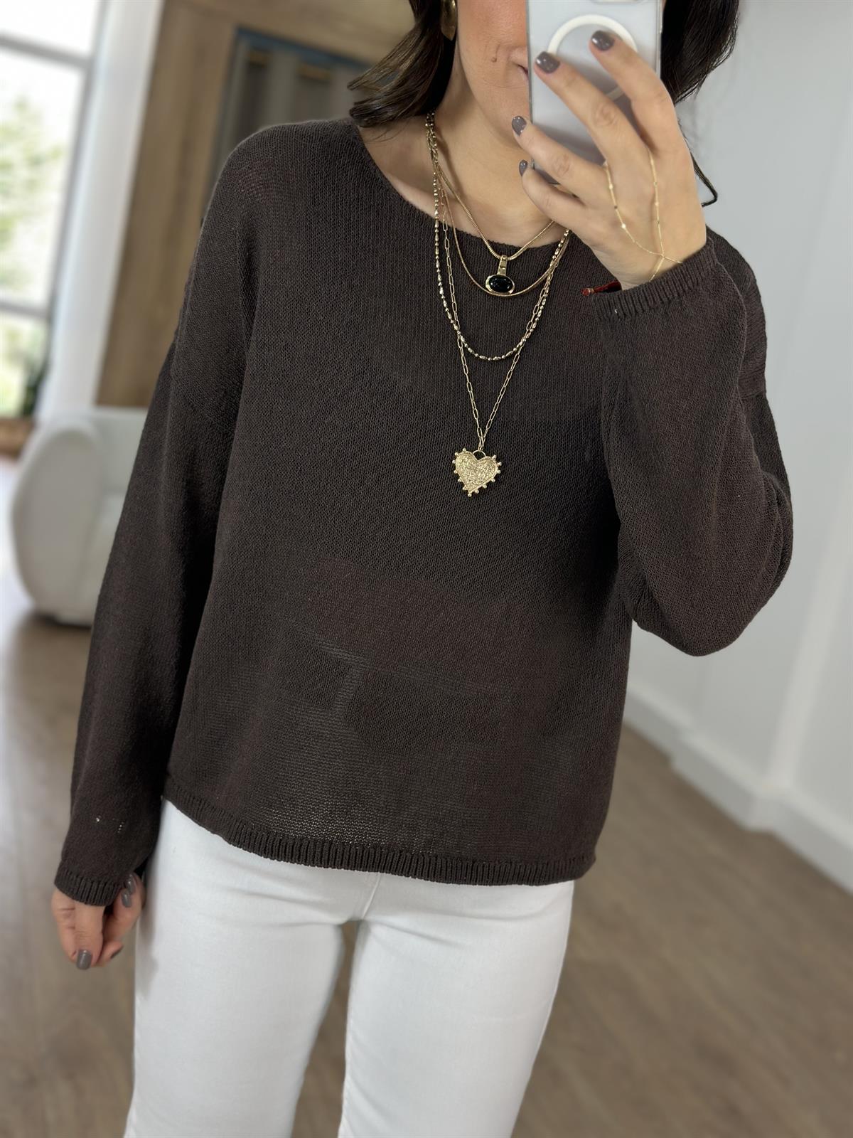 Salaş Merserize Triko - Kahve