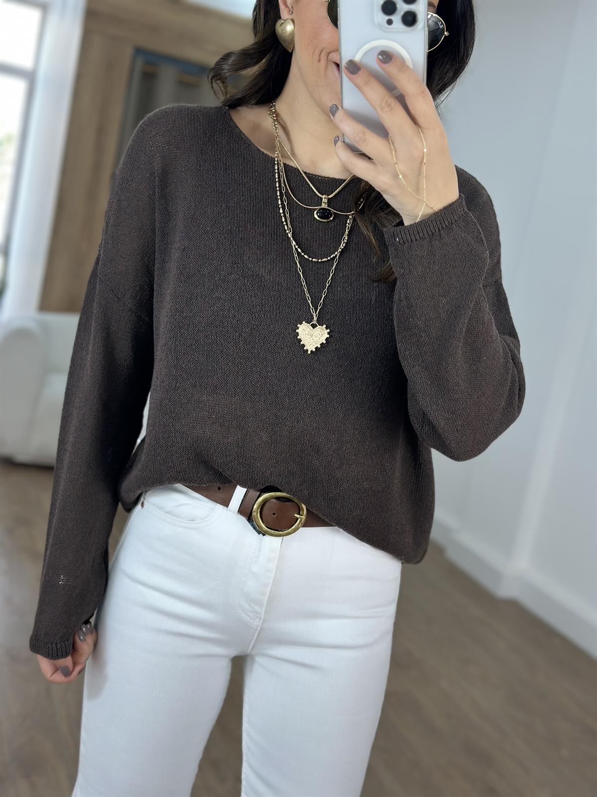 Salaş Merserize Triko - Kahve