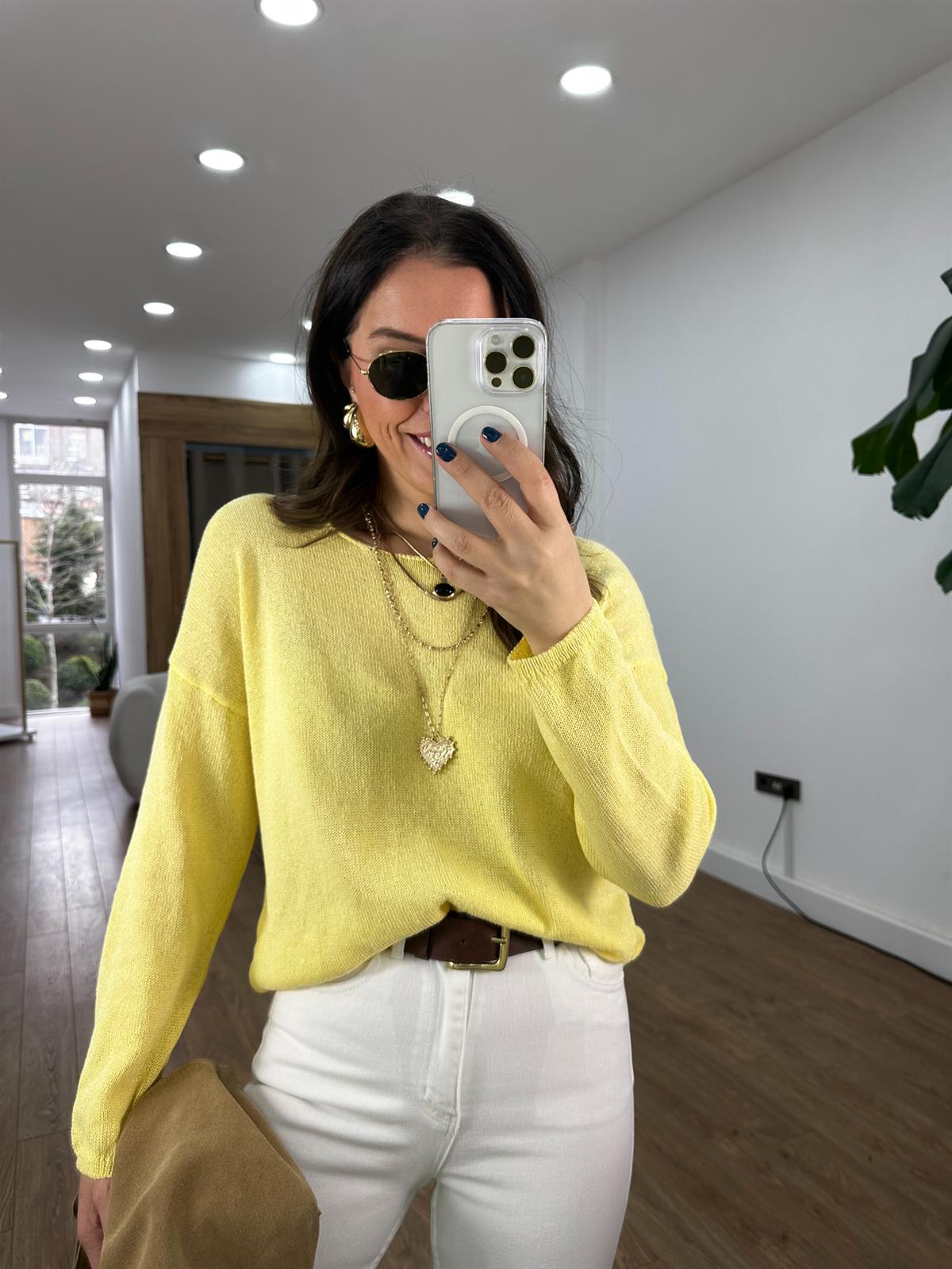 Salaş Merserize Triko - Sarı 