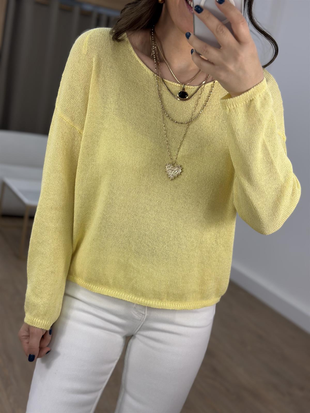 Salaş Merserize Triko - Sarı 