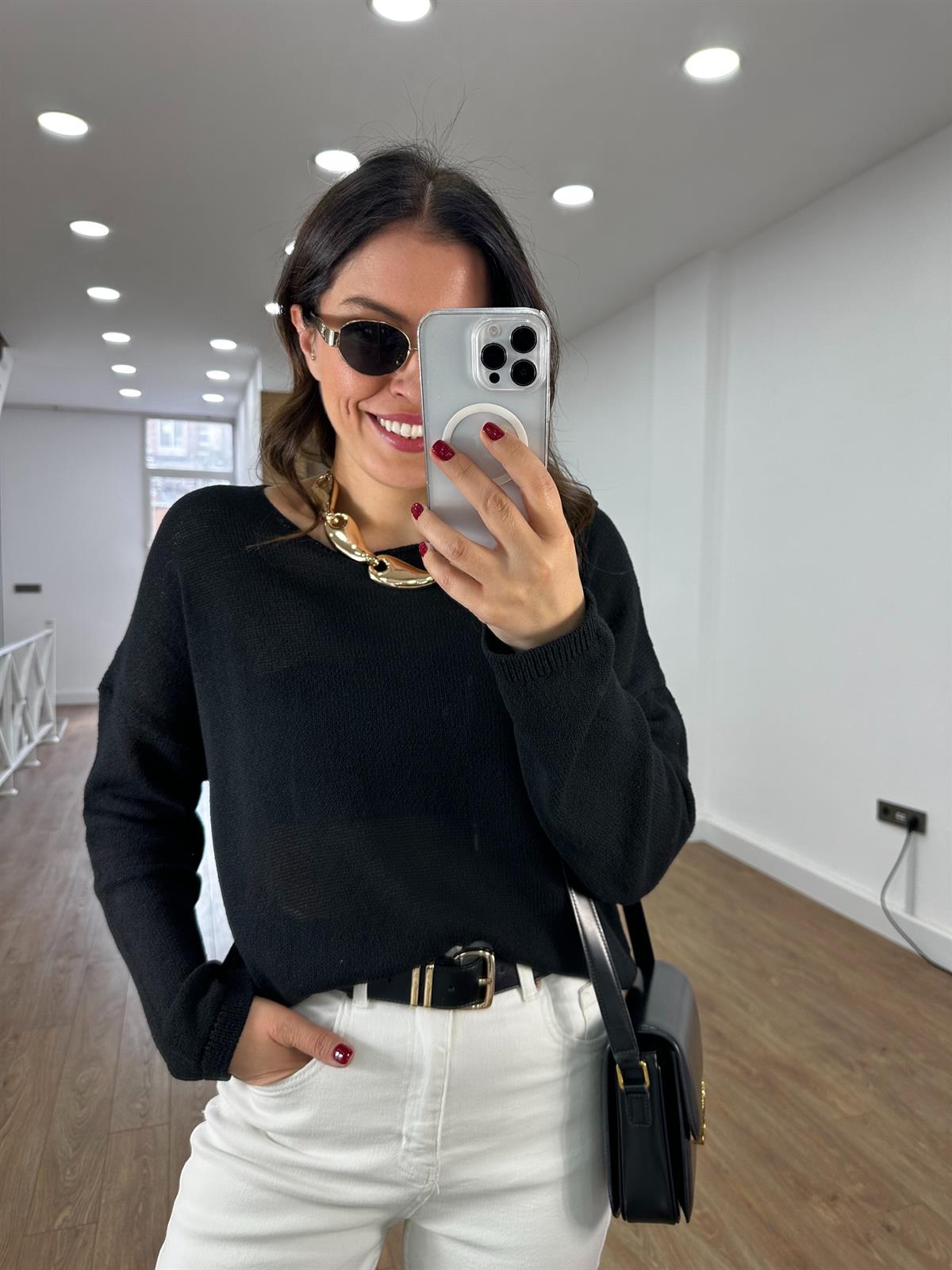 Salaş Merserize Triko - Siyah