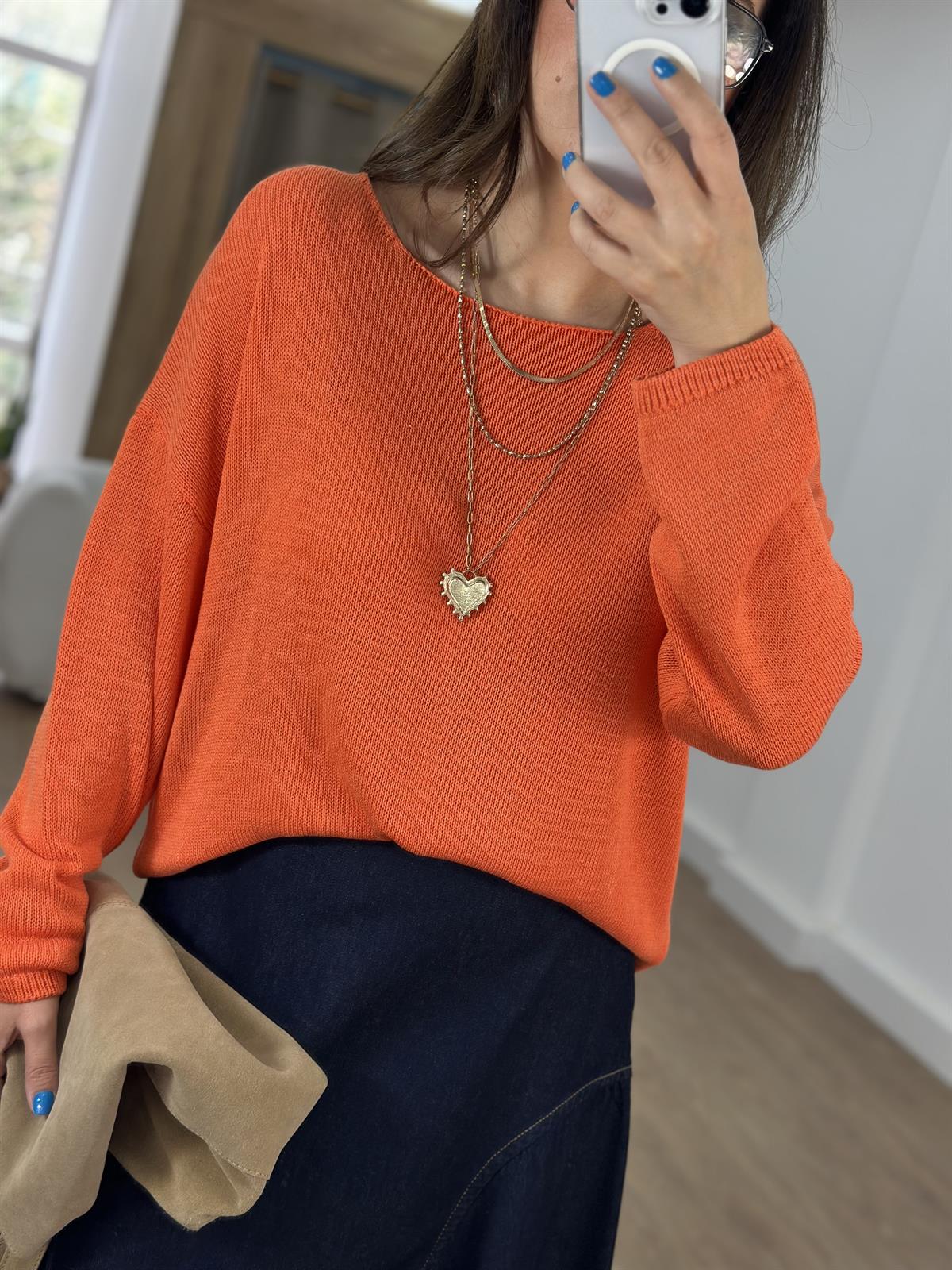 Salaş Merserize Triko - Turuncu