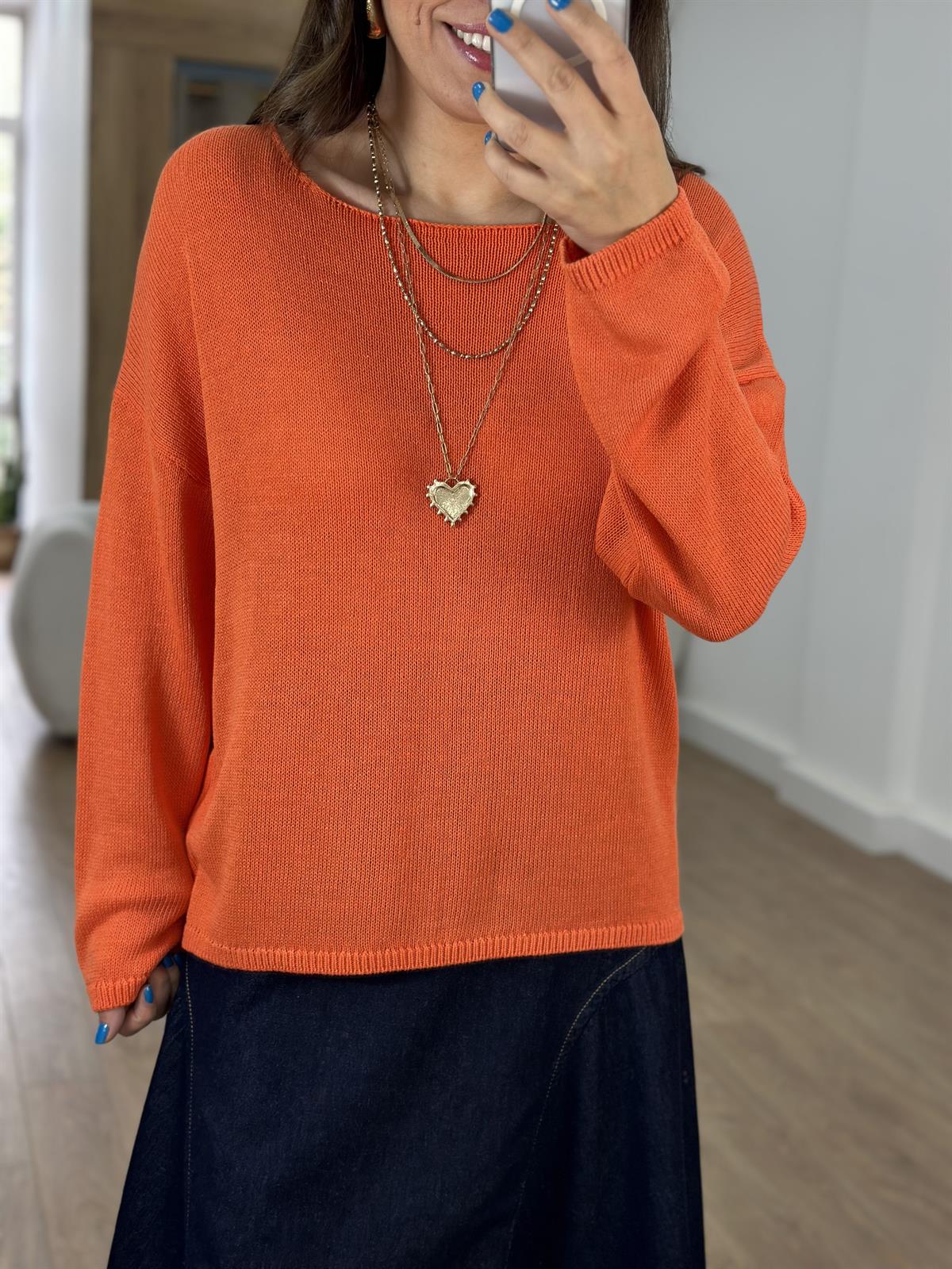 Salaş Merserize Triko - Turuncu