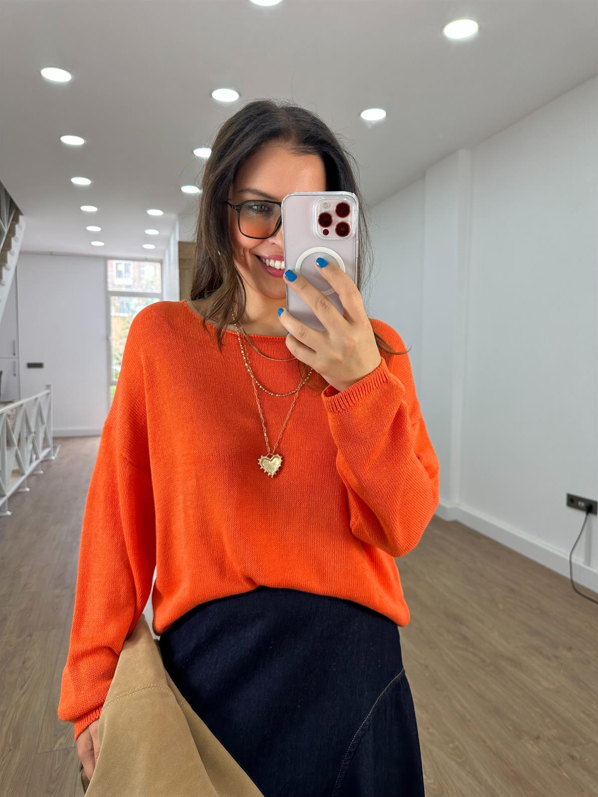 Salaş Merserize Triko - Turuncu