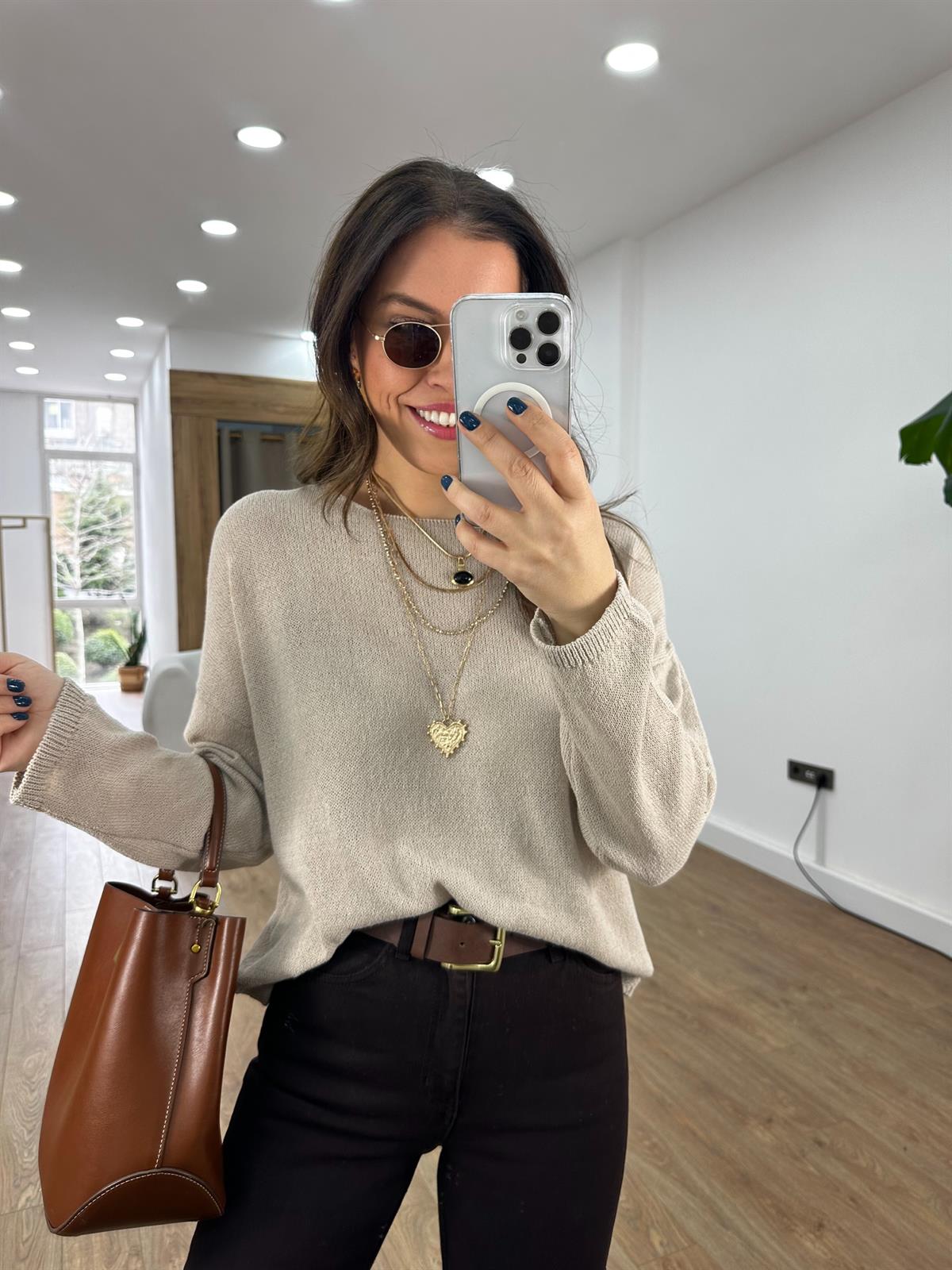 Salaş Merserize Triko - Vizon