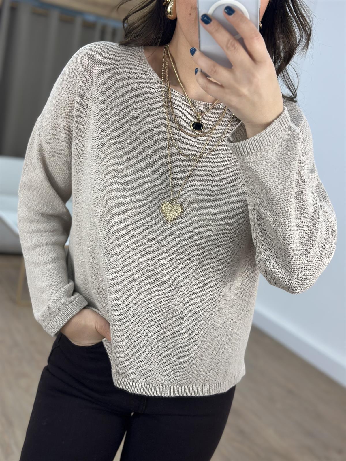 Salaş Merserize Triko - Vizon