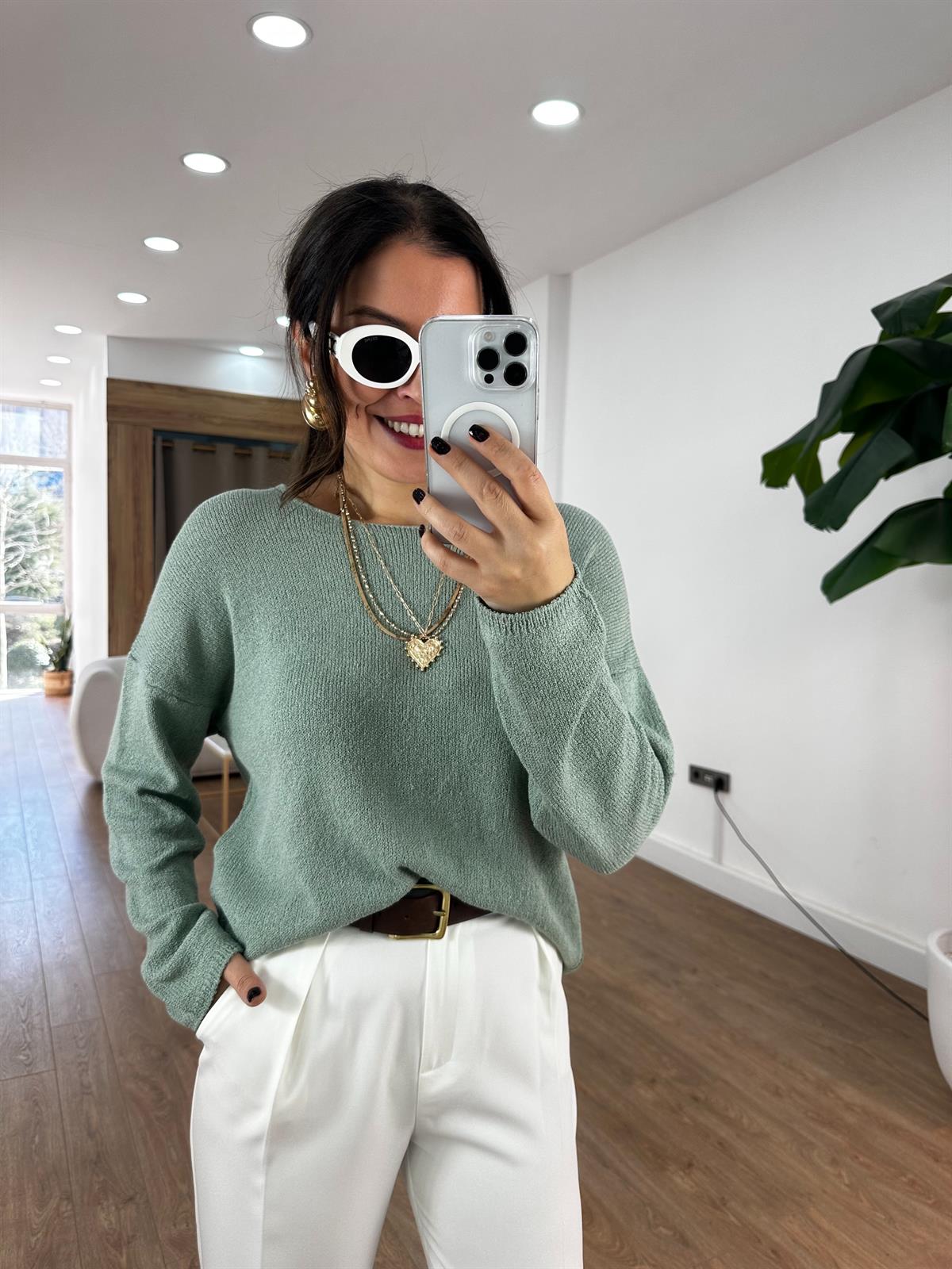 Salaş Merserize Triko - Yeşil