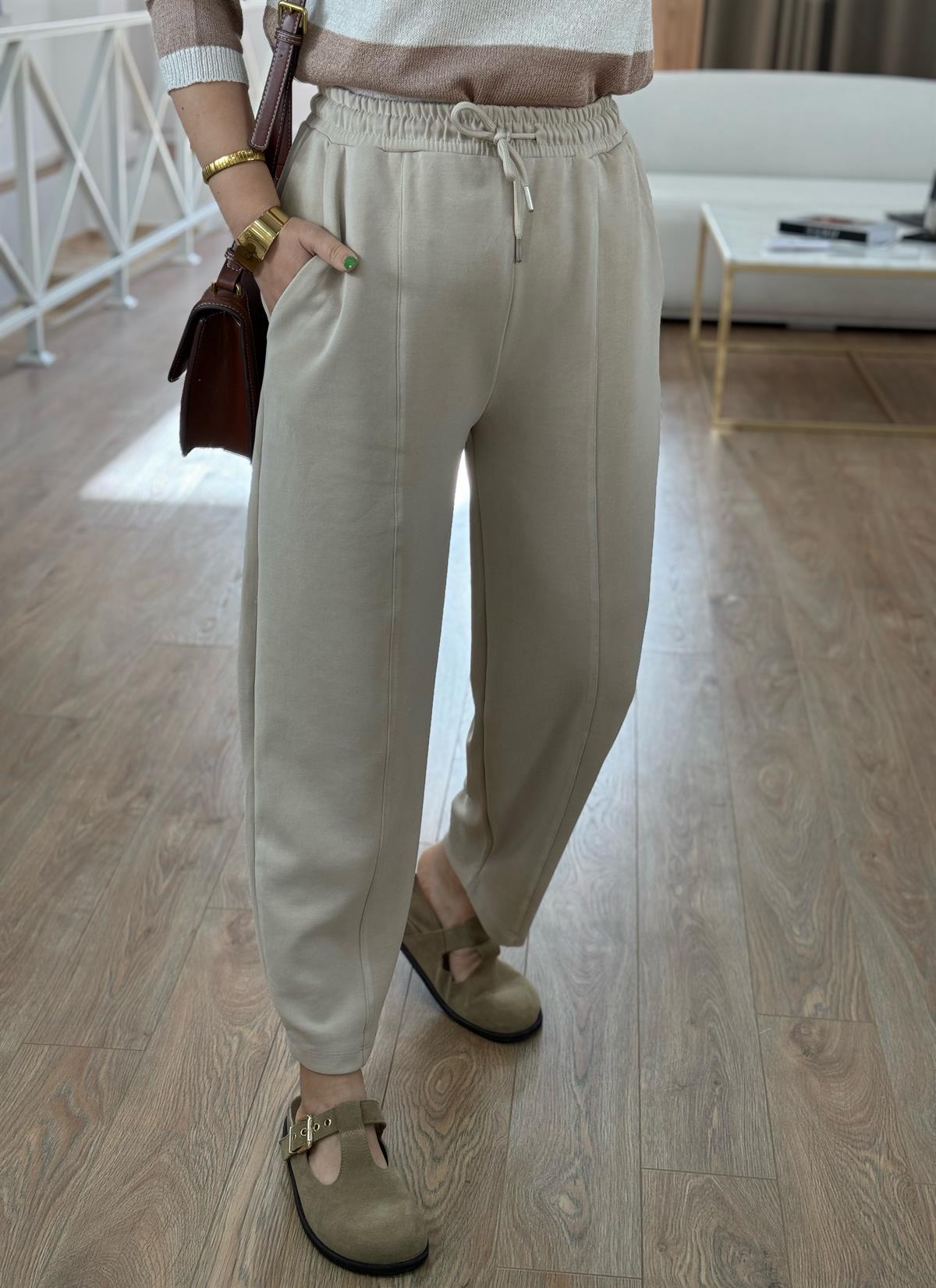 Şalvar Model Modal Pantolon-Taş