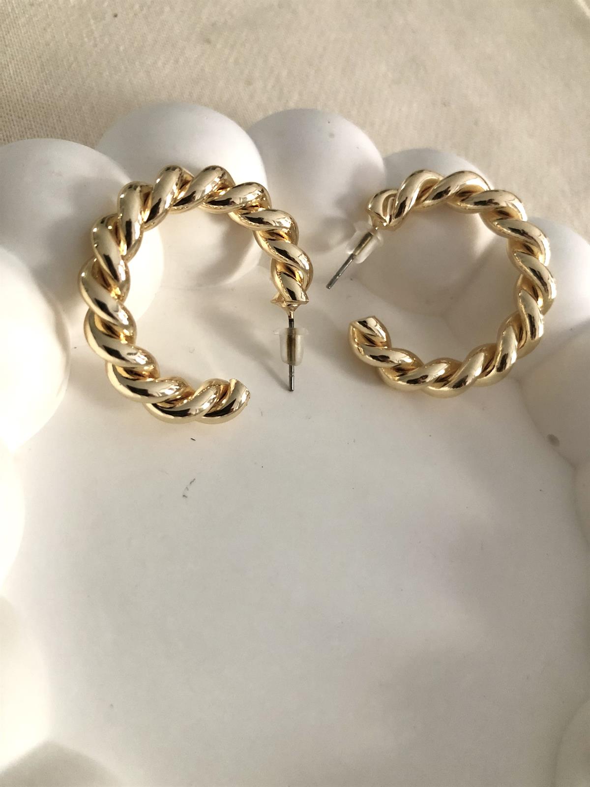 Sarmal Halka Gold Küpe