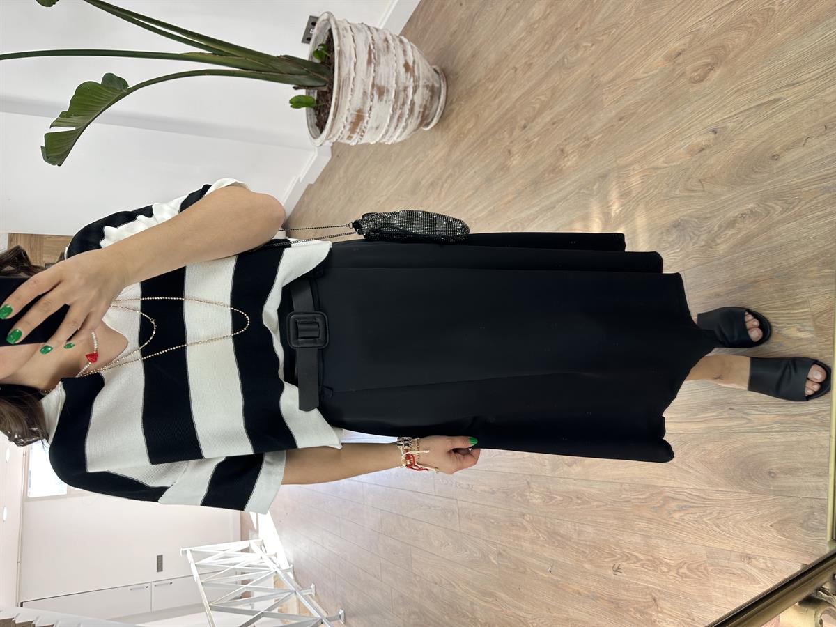 Saten Pileli Kloş Etek