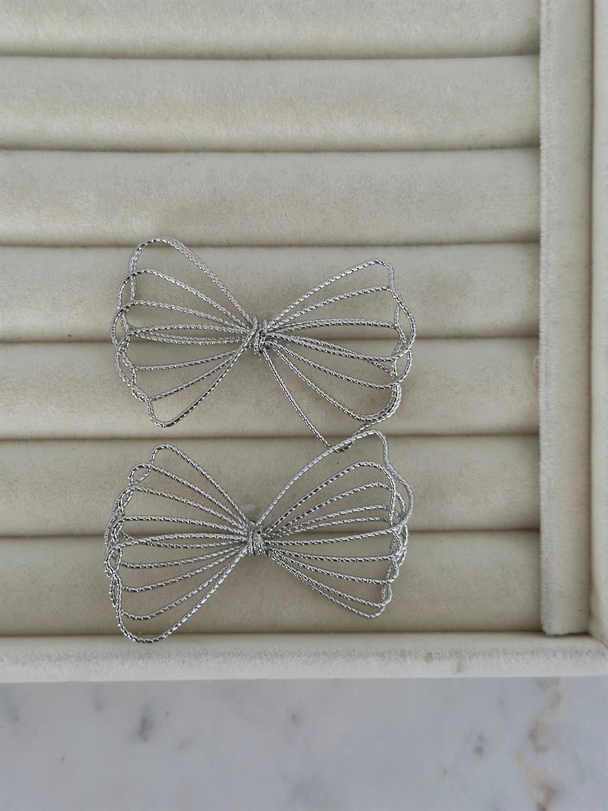 Silver Fiyonk Tasarım Küpe