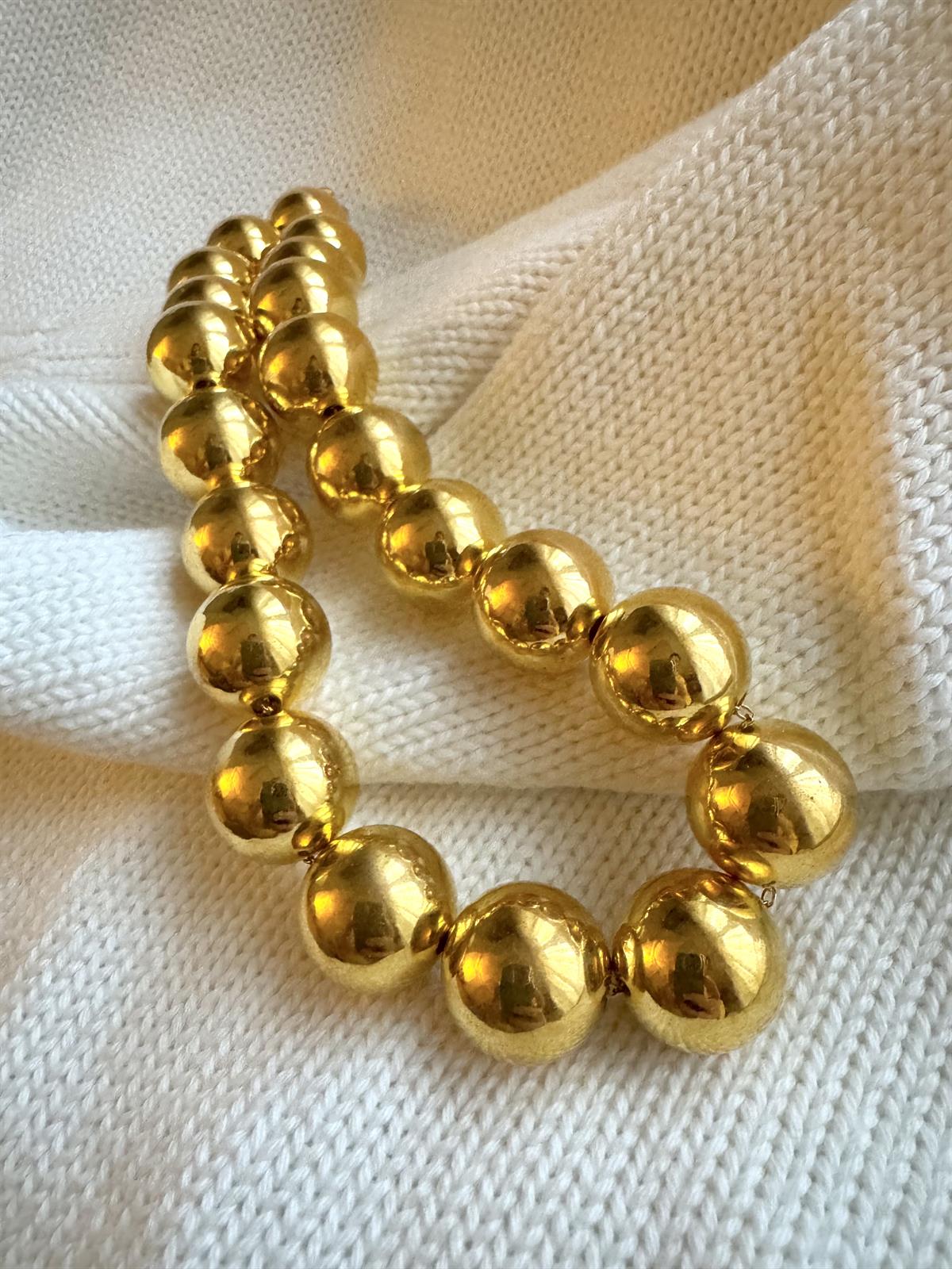 Sıralı Top Gold Kolye