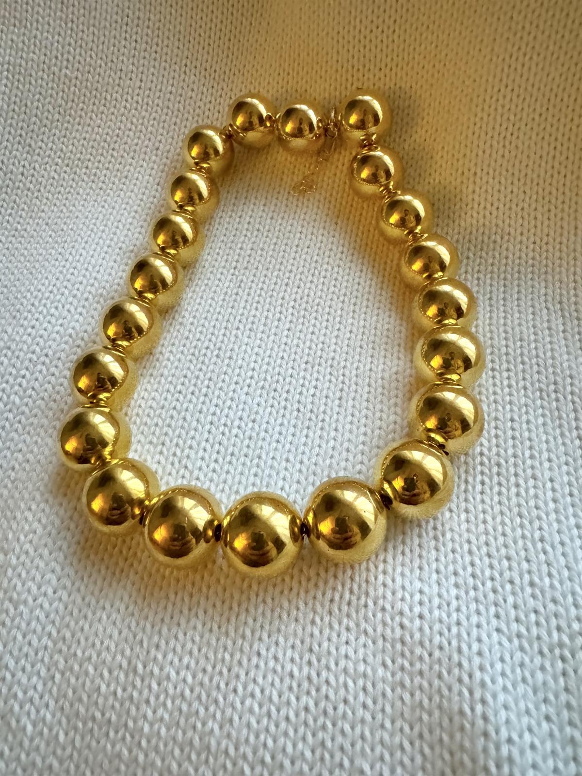 Sıralı Top Gold Kolye