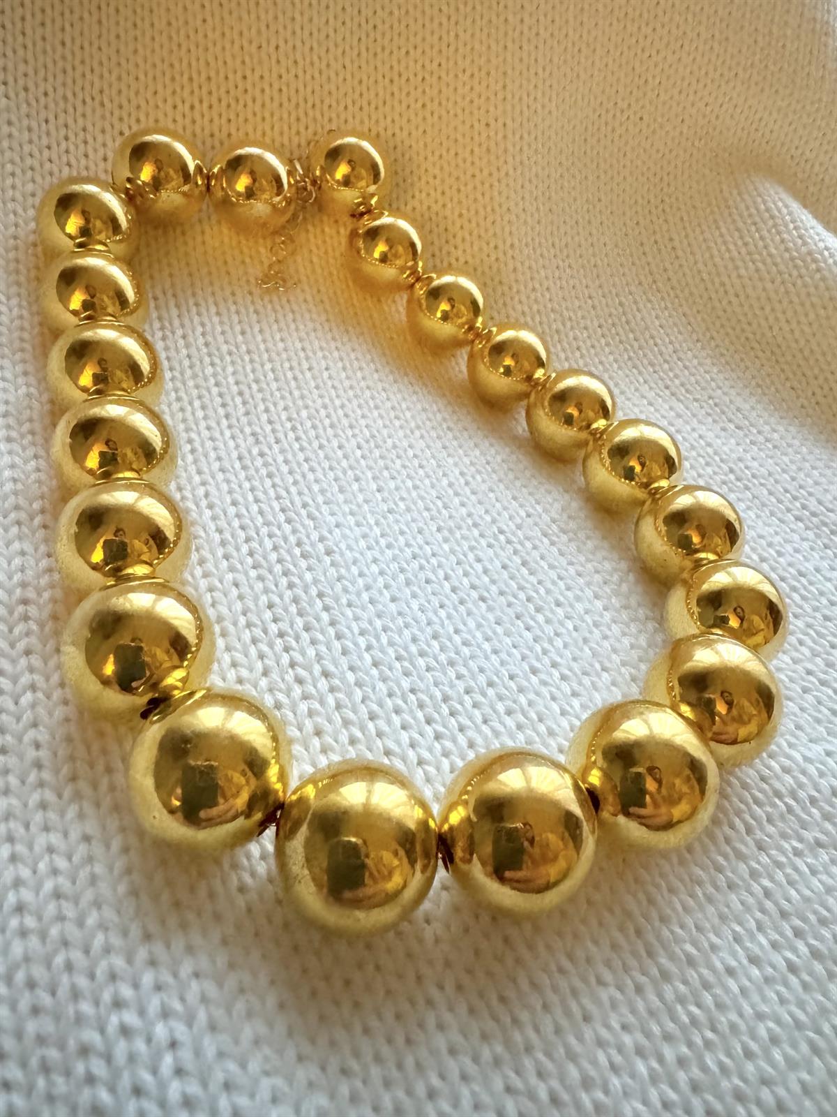 Sıralı Top Gold Kolye