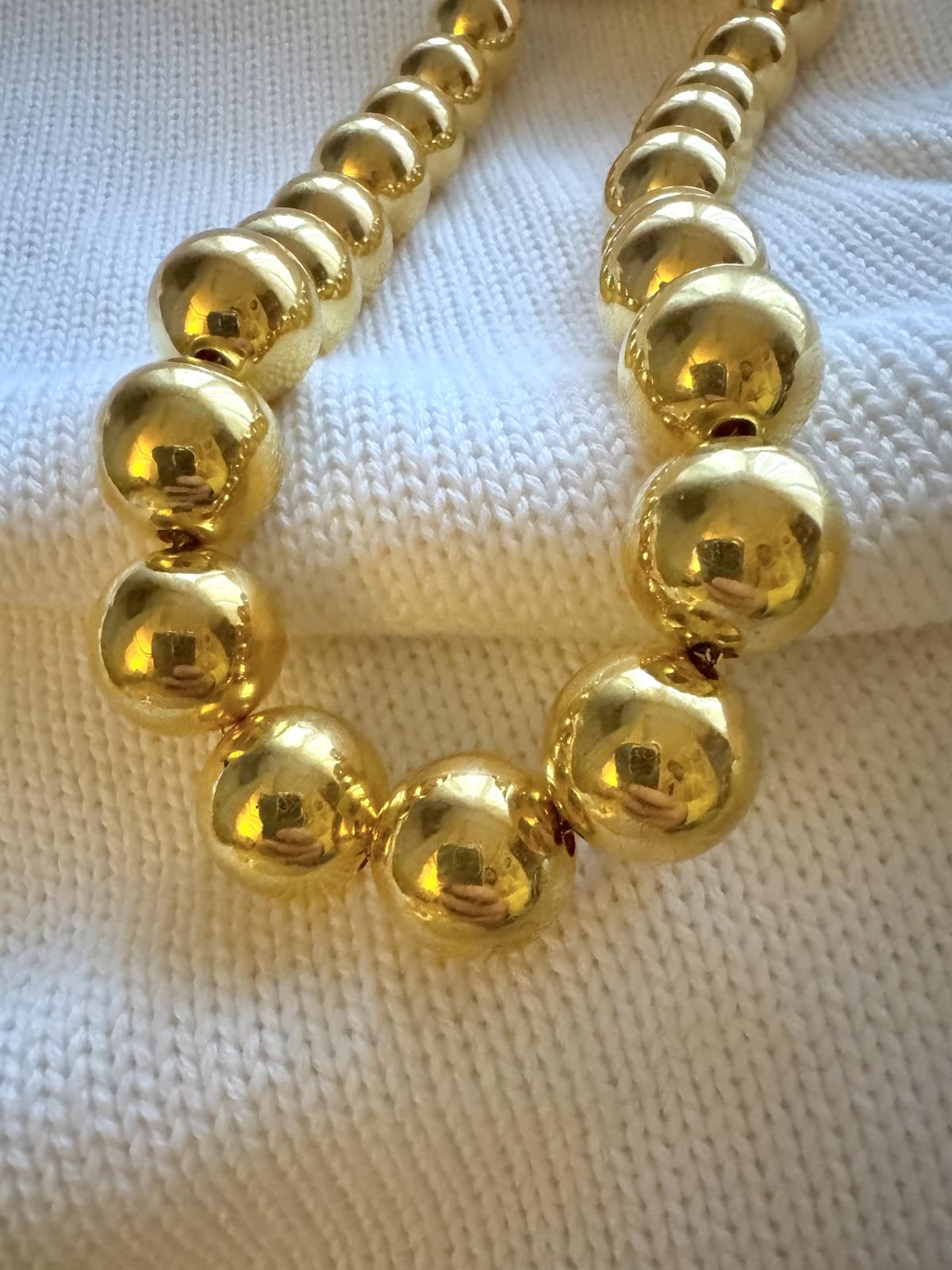 Sıralı Top Gold Kolye