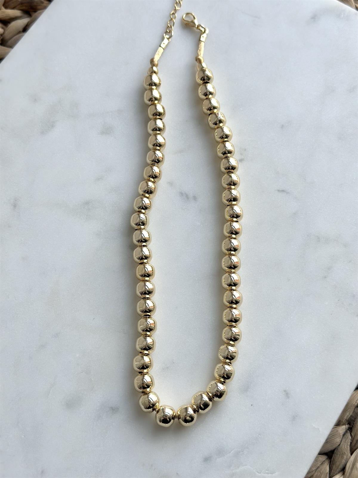 Sıralı Topçuk Gold Kolye
