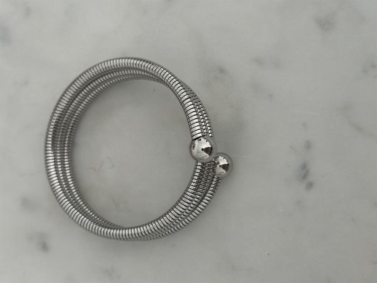 Sıralı Topçuk Tasarım Silver Bileklik