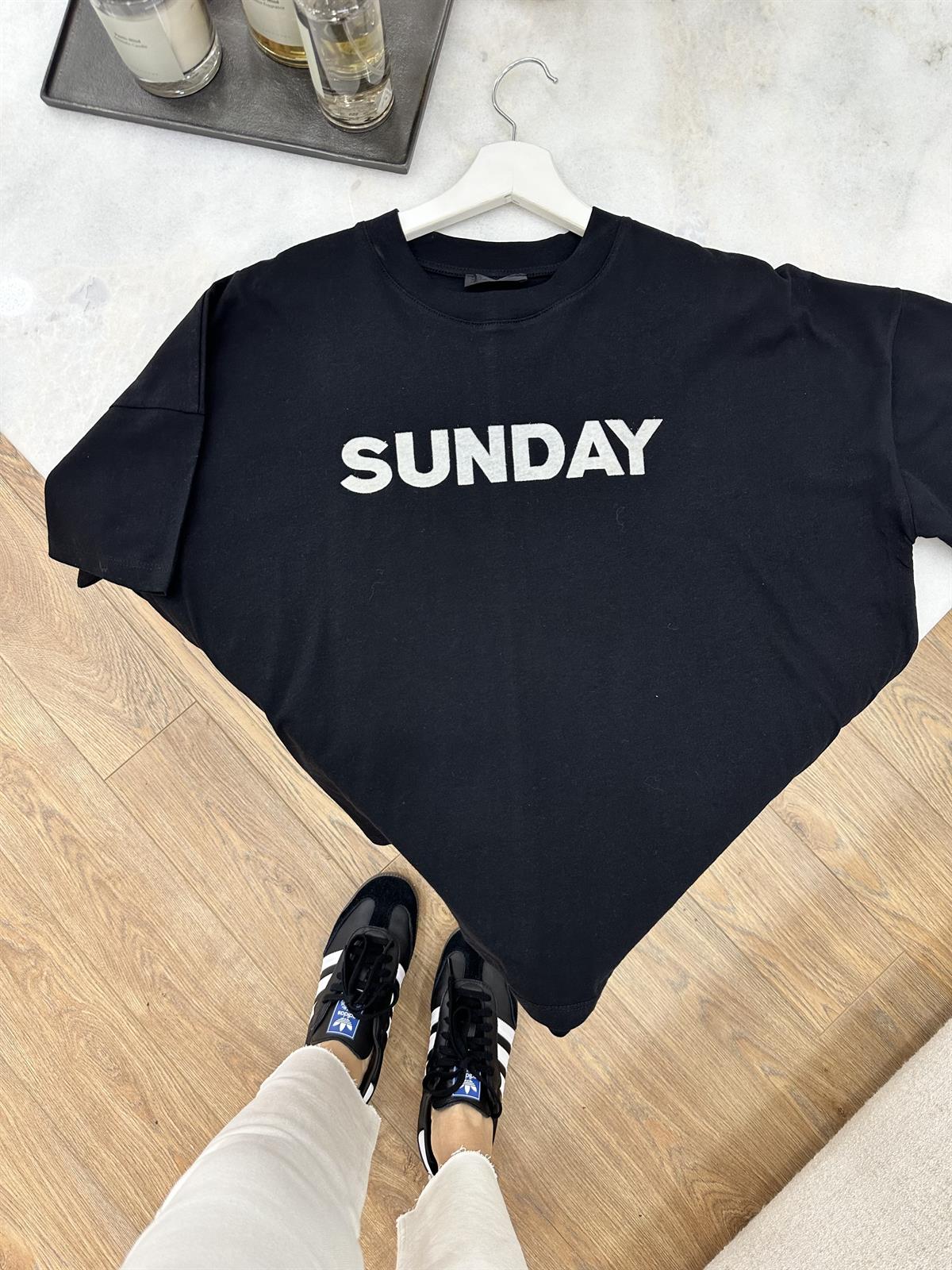 Sunday Baskılı Tişört