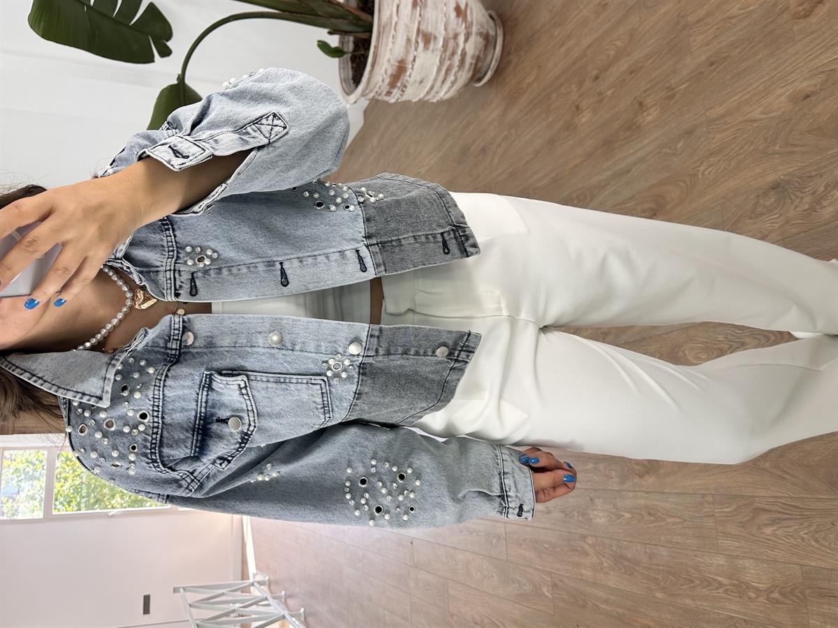 Taş ve İnci Detaylı Tasarım Ceket 