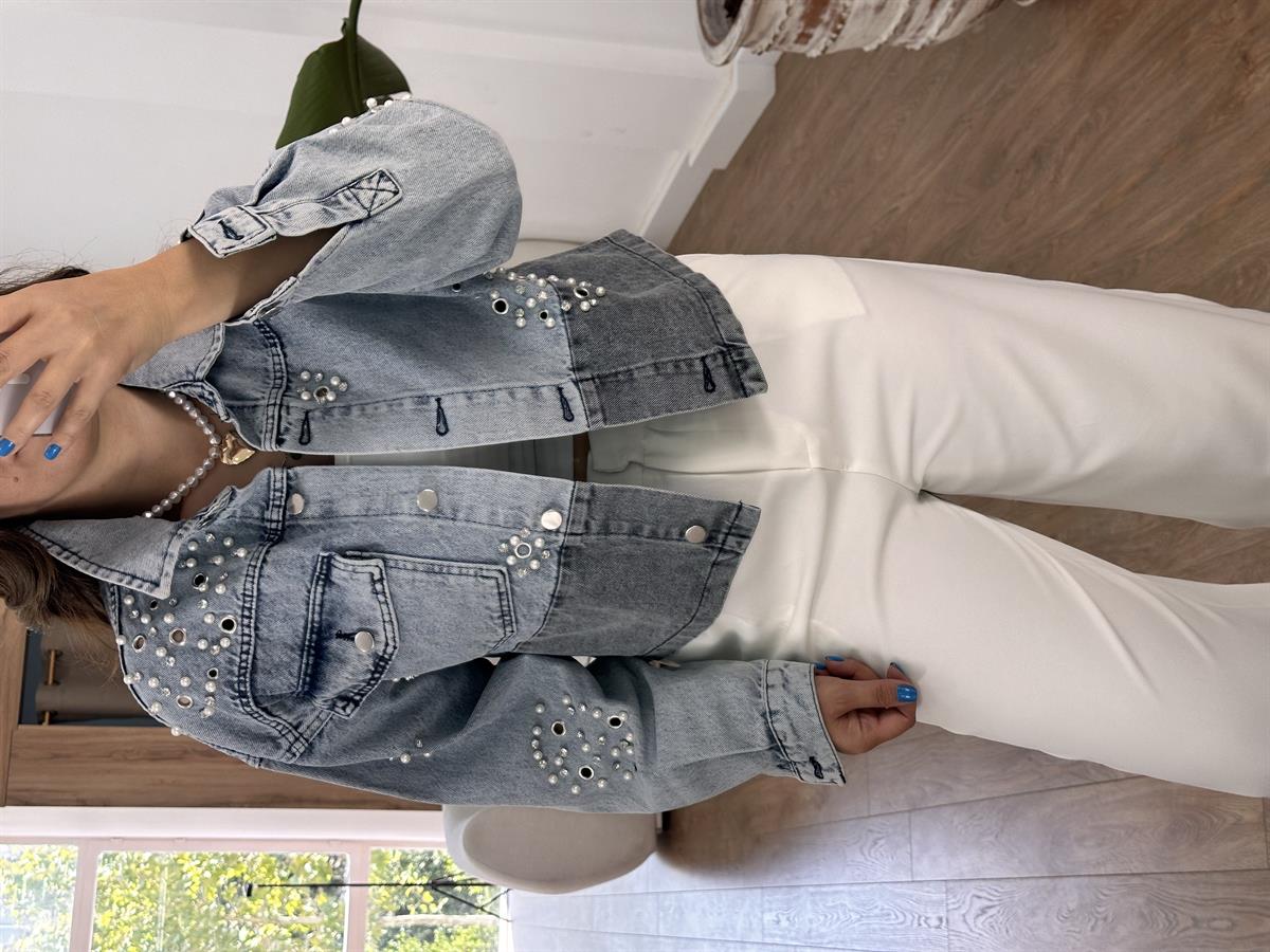 Taş ve İnci Detaylı Tasarım Ceket 