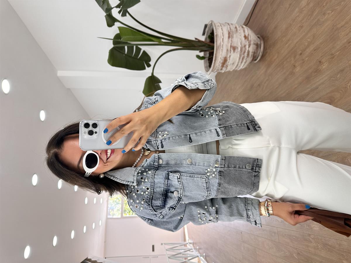 Taş ve İnci Detaylı Tasarım Ceket 