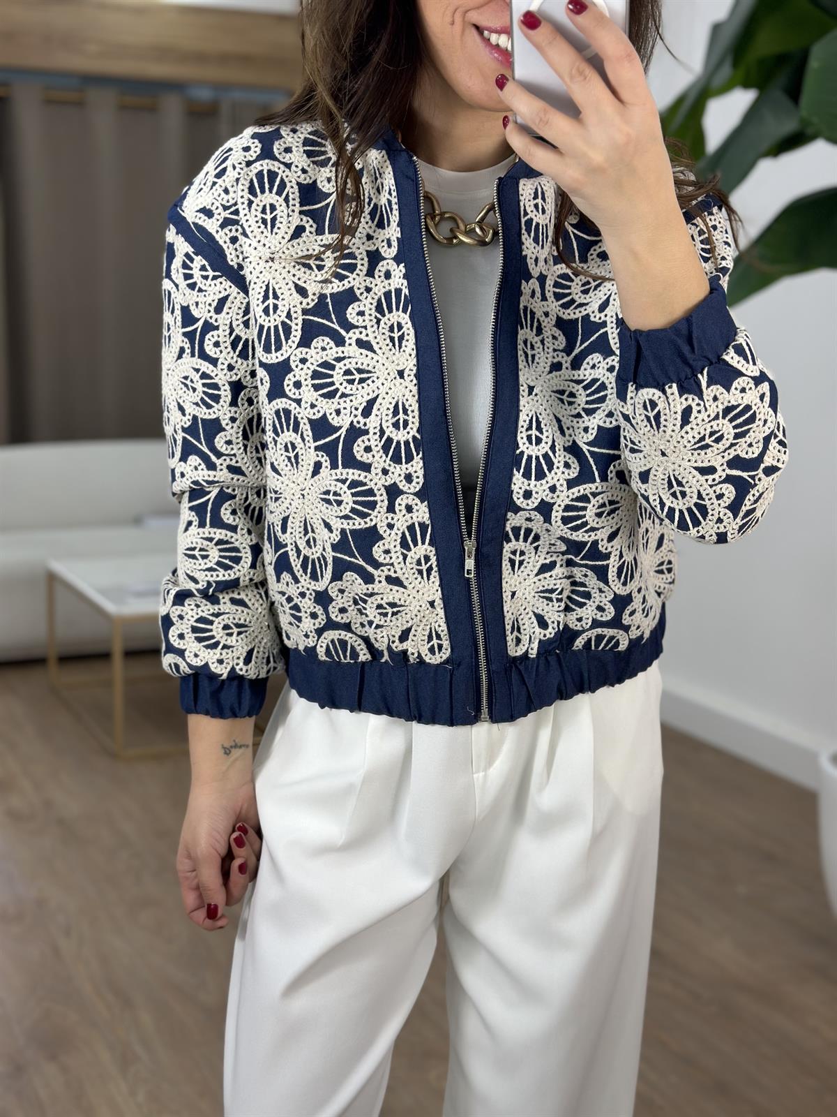 Tasarım Nakışlı Bomber Ceket