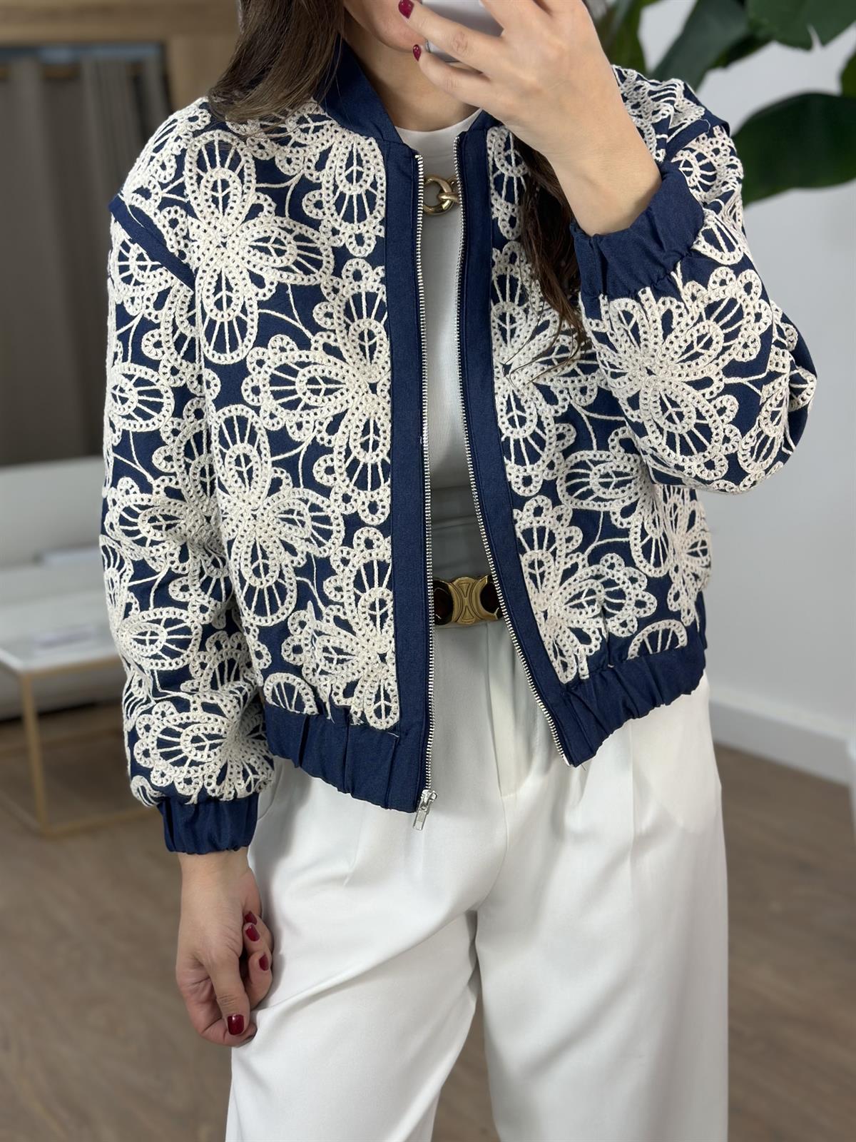 Tasarım Nakışlı Bomber Ceket