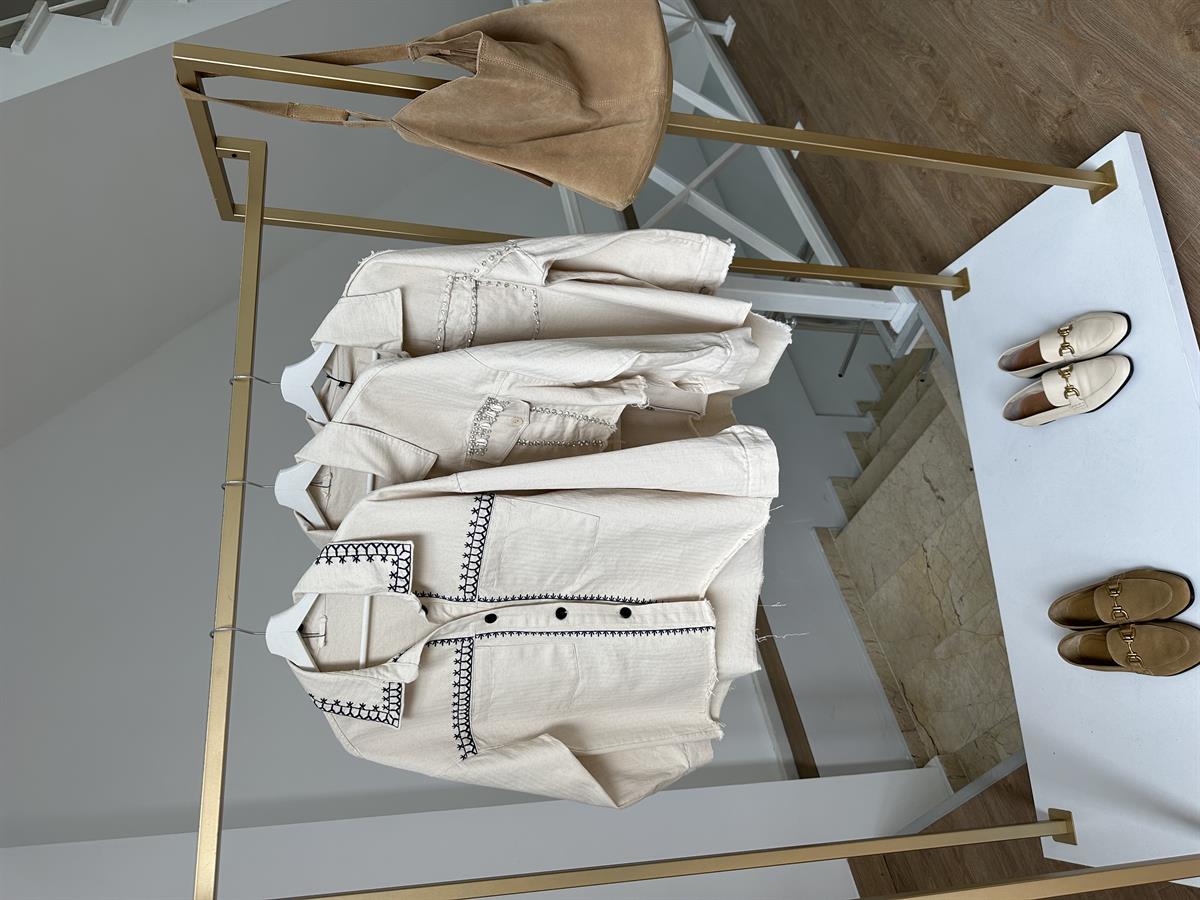 Taşlı Gabardin Ceket