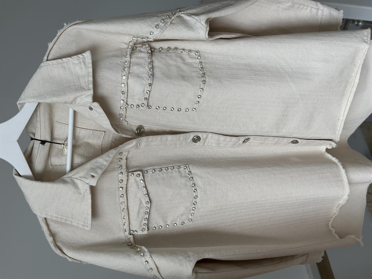 Taşlı Gabardin Ceket