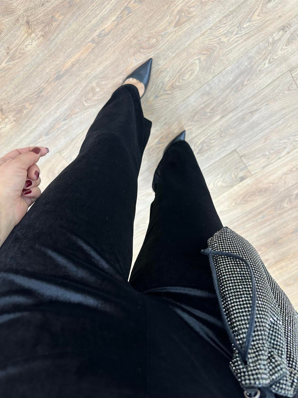 Tek Omuz Kadife Tulum