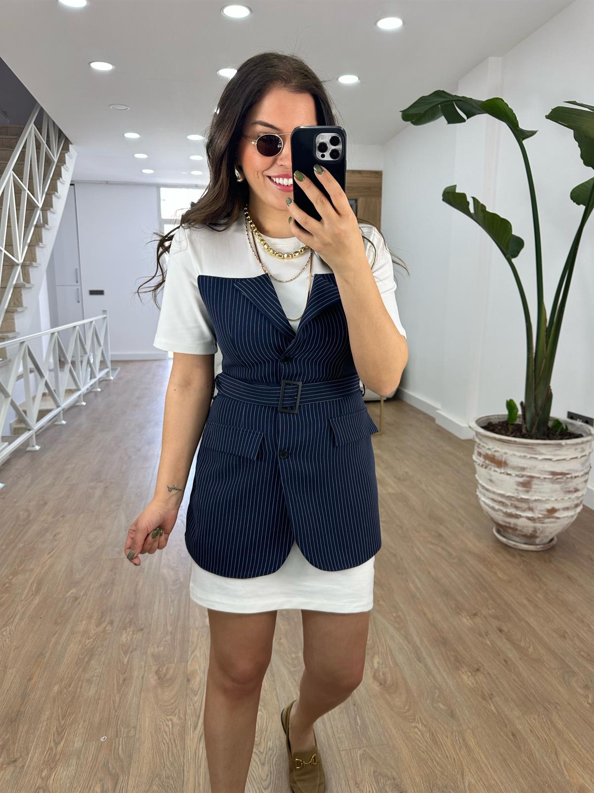 Tişört Garnili Ceket Elbise