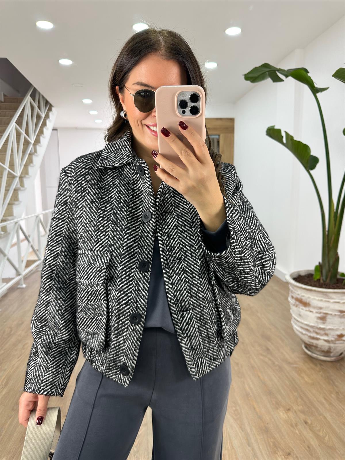 Torba Cepli Balık Sırtı Kaban-Siyah