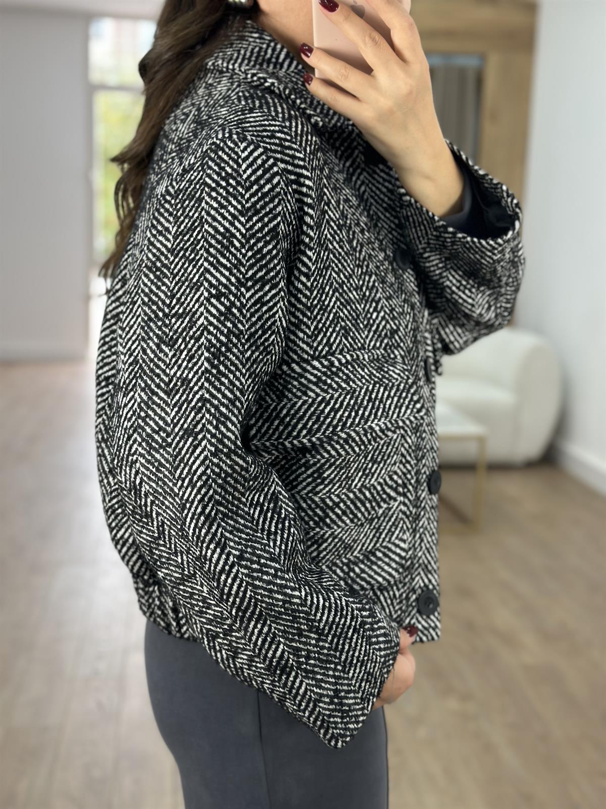 Torba Cepli Balık Sırtı Kaban-Siyah