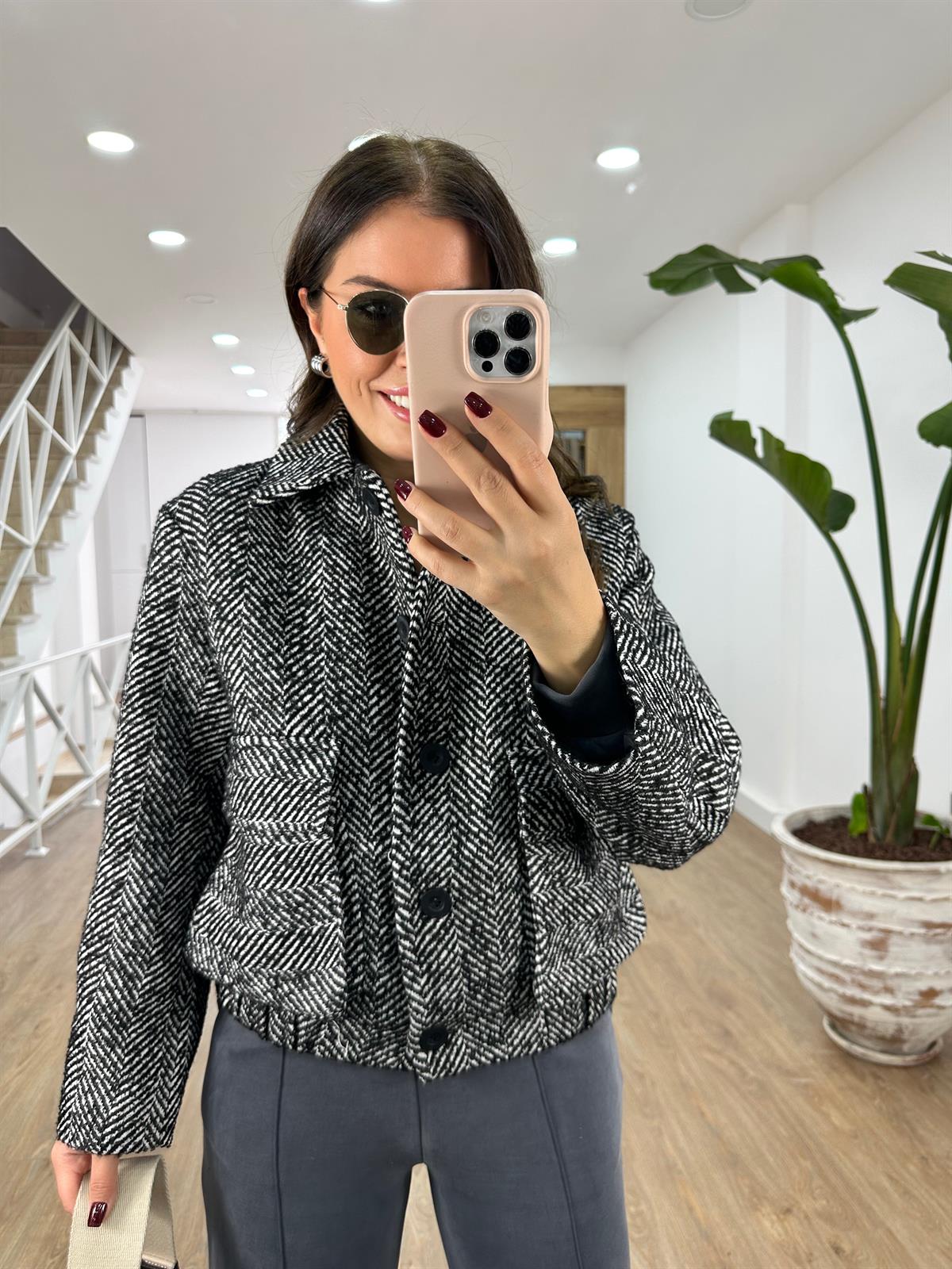 Torba Cepli Balık Sırtı Kaban-Siyah