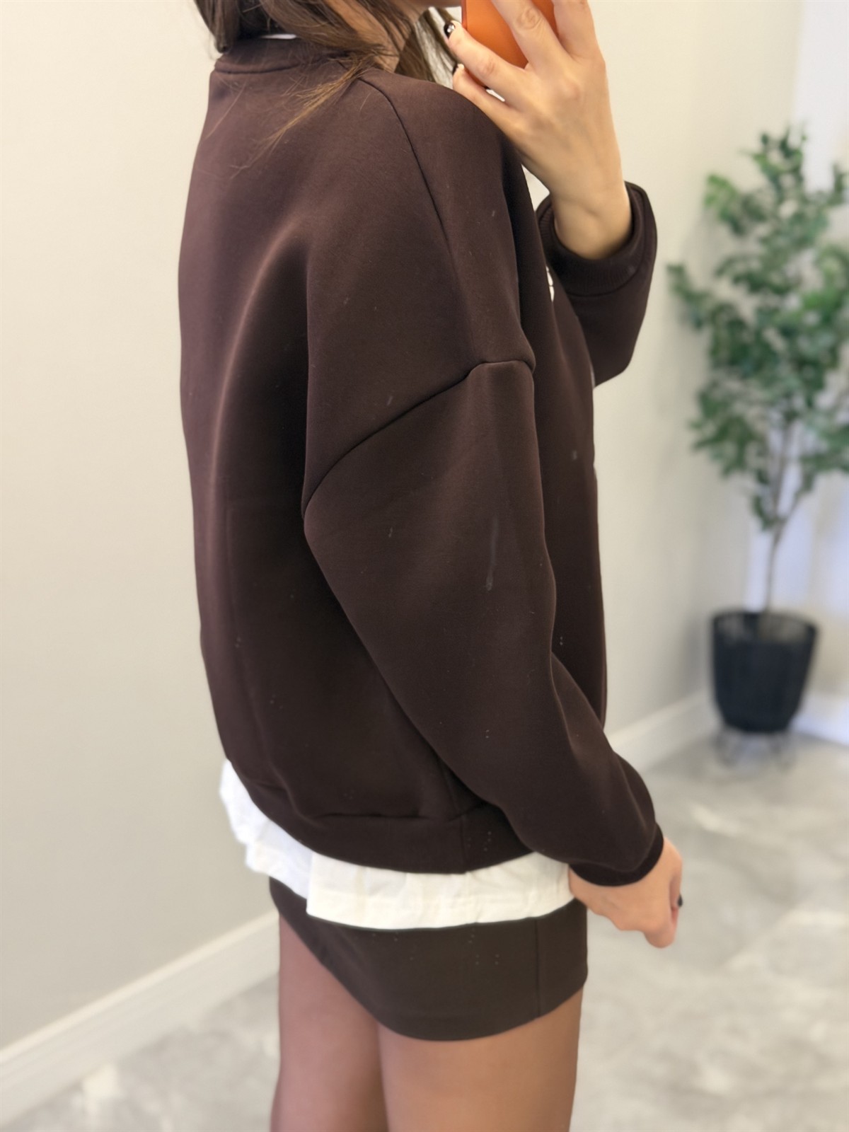 Tshirt Detaylı Nakışlı Sweatshirt 